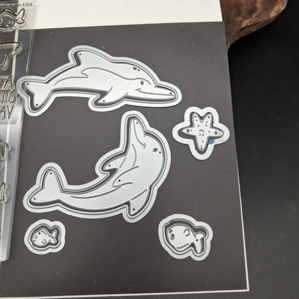 The Stamps of Life DOLPHIN2STAMP Clear Stamp & Matching Dies Stephanie Barnard